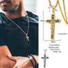 MENS CROSS NECKLACE FOR MEN STAINLESS STEEL JESUS CHRIST PRAYER CROSSES NECKLACES MEN'S JEWELRY RELIGIOUS JESUS PENDANT