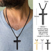 MENS CROSS NECKLACE FOR MEN STAINLESS STEEL JESUS CHRIST PRAYER CROSSES NECKLACES MEN'S JEWELRY RELIGIOUS JESUS PENDANT