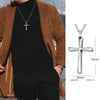 MENS CROSS NECKLACE FOR MEN STAINLESS STEEL JESUS CHRIST PRAYER CROSSES NECKLACES MEN'S JEWELRY RELIGIOUS JESUS PENDANT