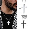 MENS CROSS NECKLACE FOR MEN STAINLESS STEEL JESUS CHRIST PRAYER CROSSES NECKLACES MEN'S JEWELRY RELIGIOUS JESUS PENDANT