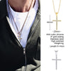 MENS CROSS NECKLACE FOR MEN STAINLESS STEEL JESUS CHRIST PRAYER CROSSES NECKLACES MEN'S JEWELRY RELIGIOUS JESUS PENDANT
