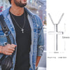 MENS CROSS NECKLACE FOR MEN STAINLESS STEEL JESUS CHRIST PRAYER CROSSES NECKLACES MEN'S JEWELRY RELIGIOUS JESUS PENDANT