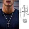 MENS CROSS NECKLACE FOR MEN STAINLESS STEEL JESUS CHRIST PRAYER CROSSES NECKLACES MEN'S JEWELRY RELIGIOUS JESUS PENDANT