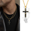 MENS CROSS NECKLACE FOR MEN STAINLESS STEEL JESUS CHRIST PRAYER CROSSES NECKLACES MEN'S JEWELRY RELIGIOUS JESUS PENDANT