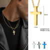 MENS CROSS NECKLACE FOR MEN STAINLESS STEEL JESUS CHRIST PRAYER CROSSES NECKLACES MEN'S JEWELRY RELIGIOUS JESUS PENDANT