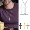 MENS CROSS NECKLACE FOR MEN STAINLESS STEEL JESUS CHRIST PRAYER CROSSES NECKLACES MEN'S JEWELRY RELIGIOUS JESUS PENDANT