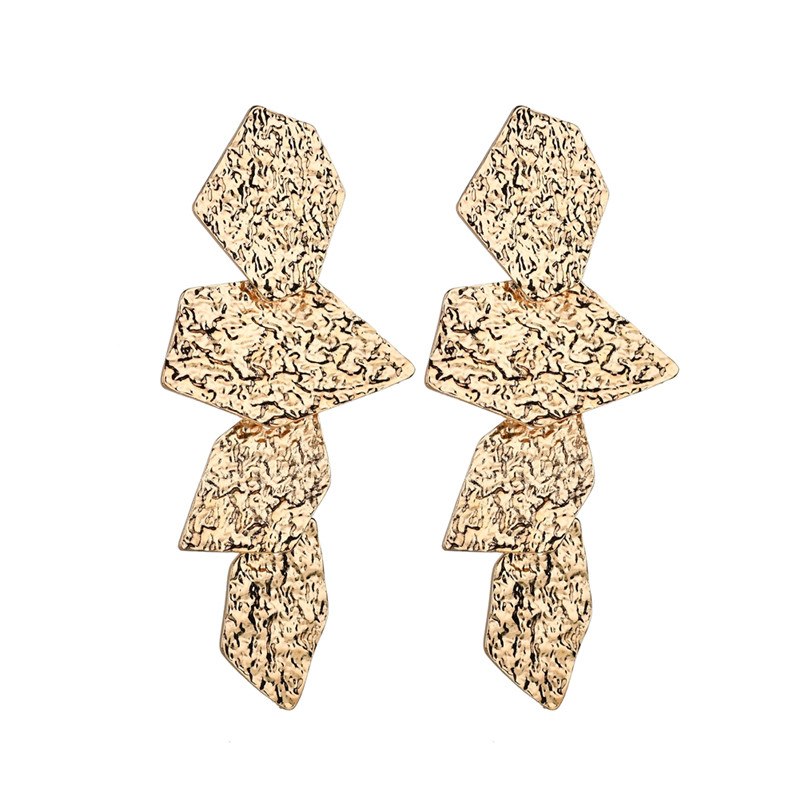 Fashion Gold Sliver Geometric Irregular Earrings For Women Statement Punk Boho Long Dangle Earrings Dubai Indian Jewelry