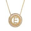 Top Quality AAA Cubic Zircon Long Necklaces Pendant 18KGP Gold Crystal 26 Letter Initial Necklace For Women Dubai Bijoux