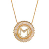 Top Quality AAA Cubic Zircon Long Necklaces Pendant 18KGP Gold Crystal 26 Letter Initial Necklace For Women Dubai Bijoux