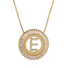 Top Quality AAA Cubic Zircon Long Necklaces Pendant 18KGP Gold Crystal 26 Letter Initial Necklace For Women Dubai Bijoux