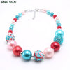 MHS.SUN Colorful Beads Chunky Necklace For Girls Baby Bubblegum Necklace Child Kids Chunky Jewelry Adorable Style