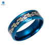 Vintage China Dragon 316L stainless steel Ring Mens Jewelry for Men lord Wedding Band male ring for lovers