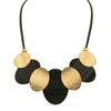 Wholesale Choker Necklace Oval Metal Sheets Pendant Collier Femme Bijoux Women Statement Leather Necklaces & Pendants