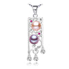 925 sterling silver Ruby Flower necklace,statement jewelry necklace jewelry charm double pearl necklace pendant for love