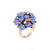 Fashion Beautiful Ceramic Flower Ring for Women Adjustable Wedding Rings Jewelry 7 Colors Summer Style Rings