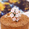 Fashion Beautiful Ceramic Flower Ring for Women Adjustable Wedding Rings Jewelry 7 Colors Summer Style Rings