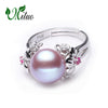 10-11mm Pearl Jewelry,natural Pearl rings for love, Pearl 925 Silver ring,ruby silver rings for women gift box