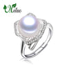 10-11mm Pearl Jewelry,natural Pearl rings for love, Pearl 925 Silver ring, silver rings for women gift box