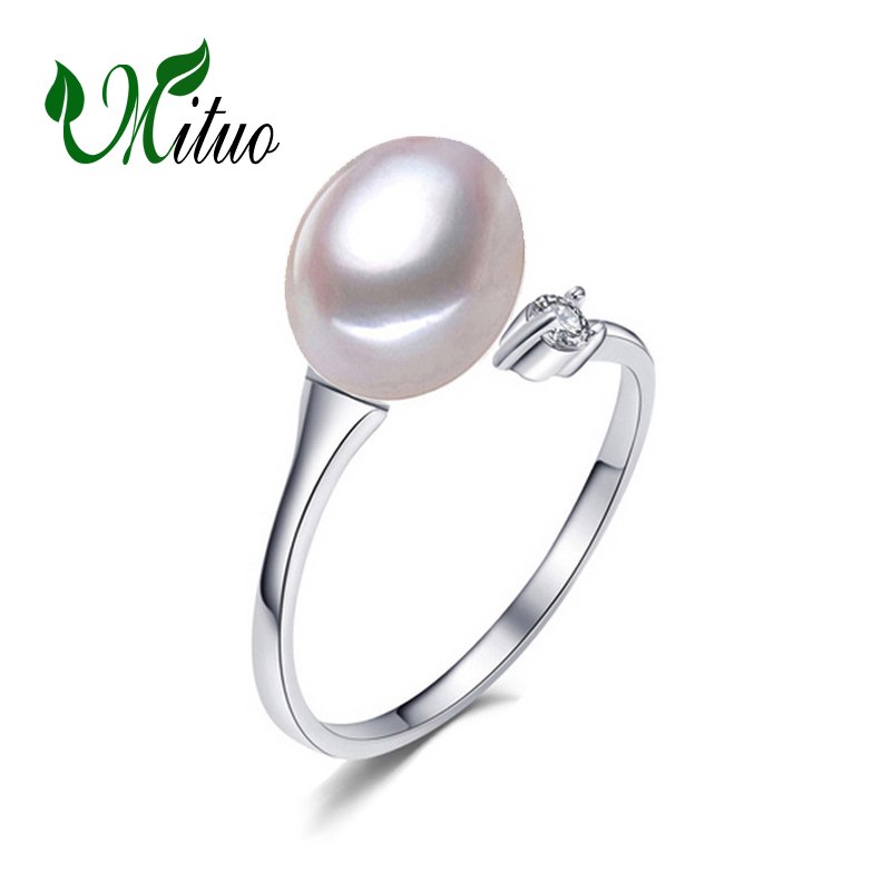 Pearl Bohemia Rings White Pearl Solid 925 Sterling Silver Ring For Womens Fine Jewelry S925 flower rings