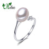 Pearl Bohemia Rings White Pearl Solid 925 Sterling Silver Ring For Womens Fine Jewelry S925 flower rings