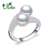 Pearl Jewelry,double Pearl rings,Natural Pearl rings,925 Silver rings for women charms silver 925 original