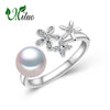 Pearl Jewelry,trendy Pearl rings,retro Pearl 925 Sterling Silver ring original,rings for women with gift box