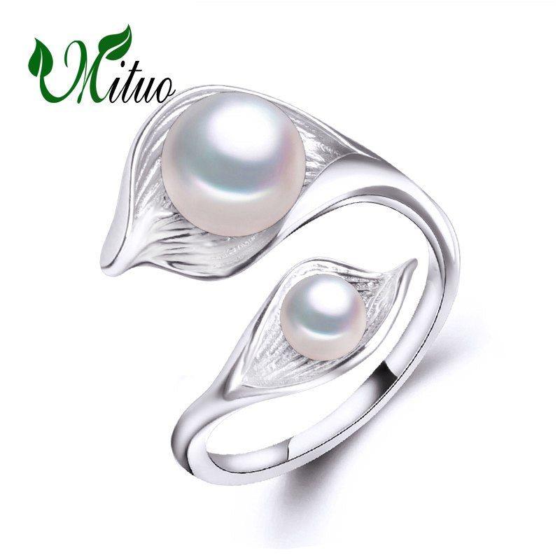 bohemia 2020 New Double Pearl Ring trendy Pearl Adjustable charms Rings for women pearl Jewelry aliexpress