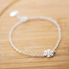friends S925 Sterling silver Pearl Leaf leaves bracelets for women girl in charm bangles bracelets pour les femmes