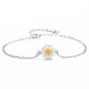 friends S925 Sterling silver Pearl Leaf leaves bracelets for women girl in charm bangles bracelets pour les femmes