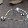 friends S925 Sterling silver Pearl Leaf leaves bracelets for women girl in charm bangles bracelets pour les femmes