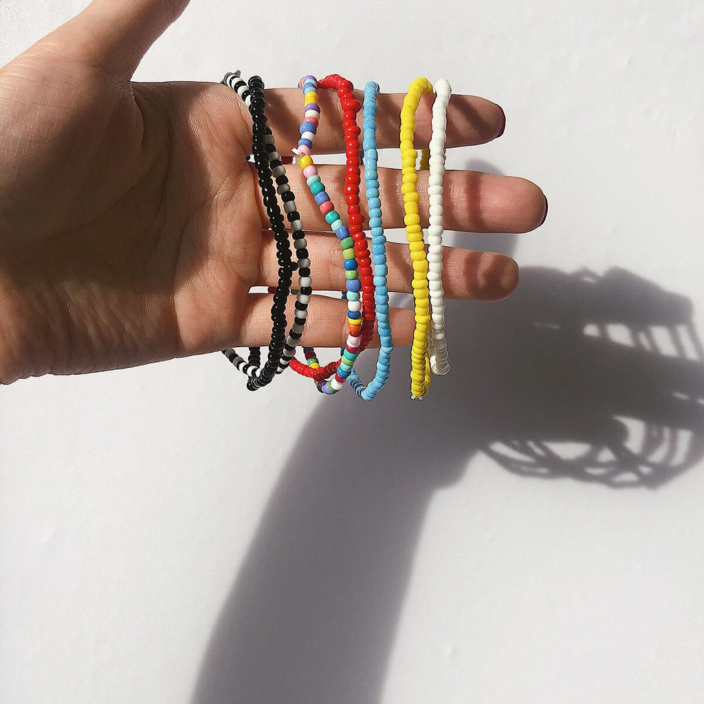 MInimalist Bohemian Choker Necklace Boho Gothic Summer Beach Resin Beaded Necklace for Women Jewelry Gift