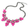 Statement Necklace 1PC Bohemia Yellow/Fuchsia Flower Bib Choker Pendant Chain NEW Fashion Fine Jewelry For Women