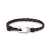 MKENDN Navy style Camping Parachute cord Whale Tail Anchor Bracelet Men Women 550 Paracord Jewelry Wrap Metal Hooks