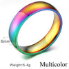 Mens Womens Rainbow Colorful LGBT Ring Stainless Steel Wedding Band Lebian & G Rings