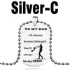 MNWT TO MY SON Stainless Steel Pendant Necklaces Engrave Name Love Dad/Mum ID Tag/Army Tag Pendant Necklace