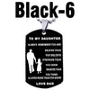 MNWT TO MY SON Stainless Steel Pendant Necklaces Engrave Name Love Dad/Mum ID Tag/Army Tag Pendant Necklace