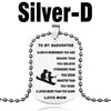 MNWT TO MY SON Stainless Steel Pendant Necklaces Engrave Name Love Dad/Mum ID Tag/Army Tag Pendant Necklace