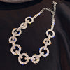 MOGAKU Shiny Full Crystal Chokers Necklaces for Women Bling Exquisited Clavicle Chains Necklace Party Nightclub Jewelry