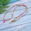 MOON GIRL 85cm Long Cross Pendant Necklace for Women  Colour Beads Boho Double Layer Statement Femme Choker