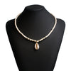 MOON GIRL Boho Natural Shell Choker  Cowrie Statement Bib Collier Femme Vintage Necklace Pendant Women