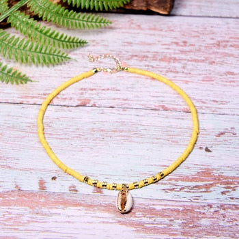 MOON GIRL Boho Natural Shell Choker  Cowrie Statement Bib Collier Femme Vintage Necklace Pendant Women