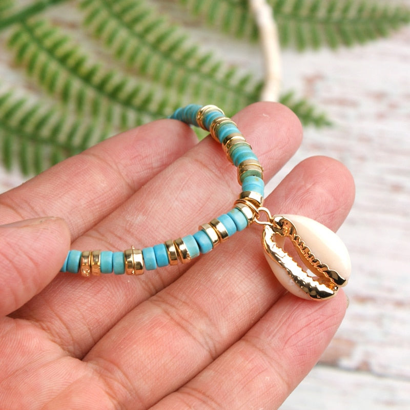 MOON GIRL Boho Natural Shell Choker  Cowrie Statement Bib Collier Femme Vintage Necklace Pendant Women