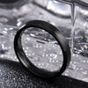 MOREDEAR 4mm Dull Polish Black Color Titanium Ring For Men amd Women