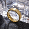 MOREDEAR 6mm Gold Color Titanium Steel Ring For Men and Women