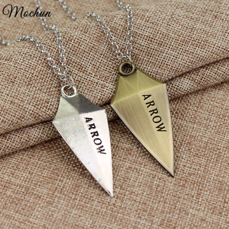 MQCHUN Arrow Logo Pendant Necklace Cosplay Movie Jewelry Christmas Birthday Gift