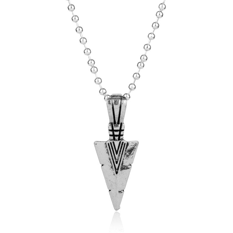Fashion Hot 1PC Men's Alloy Arrow Necklaces Pendant Necklace Long Chain Silver Gold Jewelry Punk