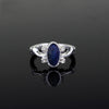 MQCHUN  Movies Jewelry The Vampire Diaries Ring Elena Gilbert Daylight Rings Vintage Crystal Ring Blue Lapis Cosplay Gift