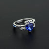 MQCHUN  Movies Jewelry The Vampire Diaries Ring Elena Gilbert Daylight Rings Vintage Crystal Ring Blue Lapis Cosplay Gift