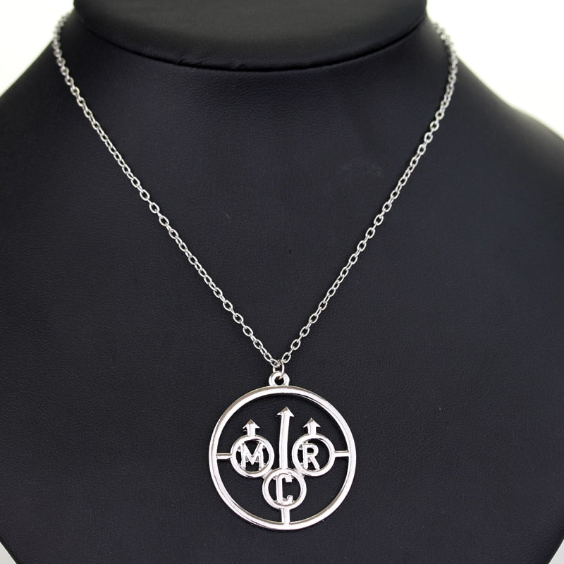 MQCHUN Rock Band MCR Necklace Music Band My Chemical Romance Pendant Necklace Silvery Metal Necklace for Women Men-30