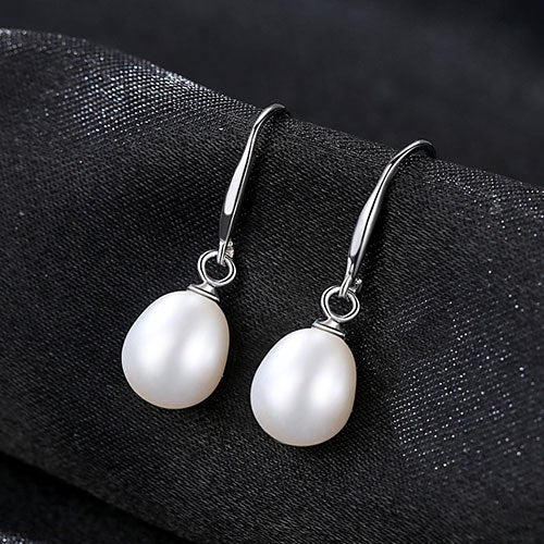 925 Silver Drop Earrings Accessories For Women Minima Design Drop Tear Statement Natural Pearl Earrings FE0167